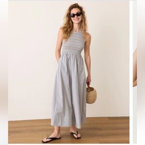 NWT Marine Layer Darcy Poplin Smocked Dress